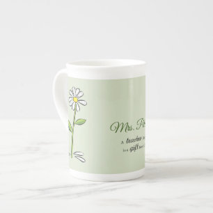 Personalisieren, Lehrer Danke, Religiöse Blume Porzellantasse