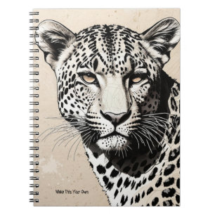 PERSONALISIEREN Leopard Notizbuch Notizblock