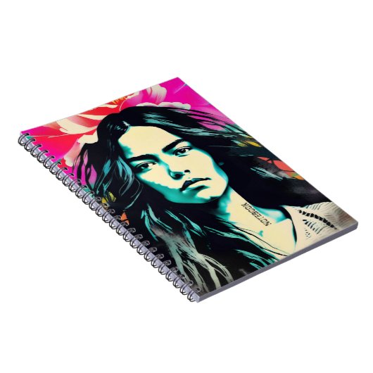 PERSONALISIEREN: Linoprint-Portrait | Notizbuch Notizblock (Rechte Seite)