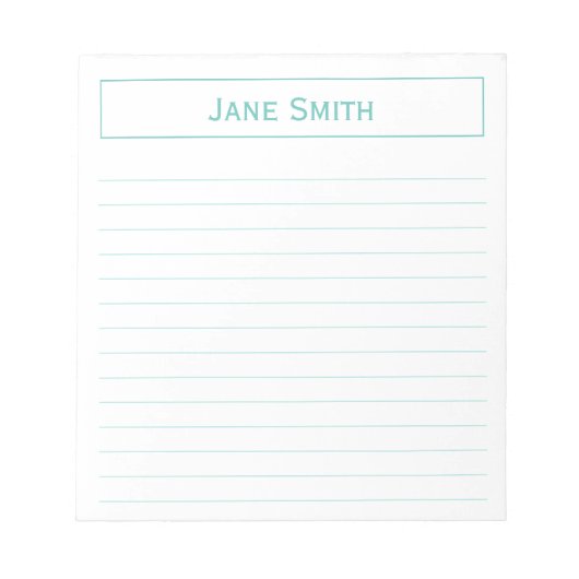 Personalisieren: Minimale Unternehmensgröße Aquama Notizblock (Vorderseite)