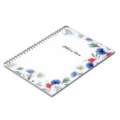 PERSONALISIEREN: Minimalistisch gestrichene Blume  Notizblock (Linke Seite)