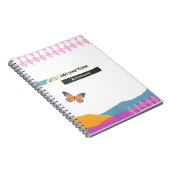 PERSONALISIEREN: Minimalistischer Schmetterling un Notizblock (Rechte Seite)