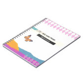 PERSONALISIEREN: Minimalistischer Schmetterling un Notizblock (Linke Seite)