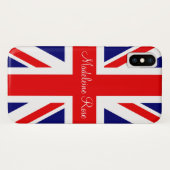 Personalisieren mit dem Namen Britische Flagge Case-Mate iPhone Hülle (Rückseite (Horizontal))