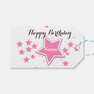 Personalisieren mit einem Namen Pink STAR Geschenkanhänger