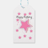 Personalisieren mit einem Namen Rosa STAR Geschenkanhänger (Rückseite)