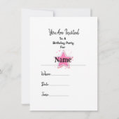 Personalisieren mit einem Namen STAR Geburtstag Einladung (Rückseite)