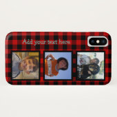 Personalisieren mit Fotos und Lumberjack Kariert Case-Mate iPhone Hülle (Rückseite (Horizontal))