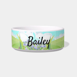 Personalisieren mit Name Garden Keramik Pet Bowl Napf