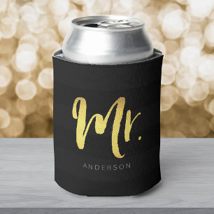 Personalisieren mit Name Imitate Gold Mr. Black St Dosenkühler