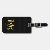 Personalisieren mit Name Imitate Gold Mrs. Black S Gepäckanhänger (Vorderseite horizontal)