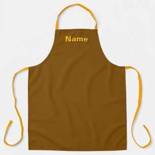 Personalisieren mit Name Koch Baker Caterer Brown Schürze