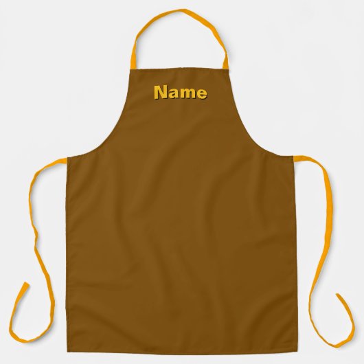 Personalisieren mit Name Koch Baker Caterer Brown Schürze (Vorderseite)