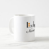 Personalisieren mit Name LADY Geschenk Kaffeetasse (Vorderseite Links)