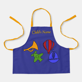 Personalisieren mit Name Spielzeugsammlung Kinder  Schürze
