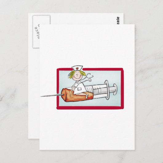 Personalisieren mit Namen - Das Super Nurse Postkarte (Vorne/Hinten)