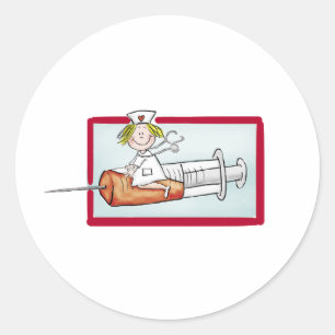 Personalisieren mit Namen - Das Super Nurse Runder Aufkleber