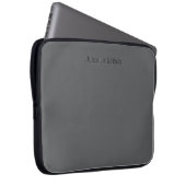 Personalisieren mit Namen Grau  Laptopschutzhülle (Vorne Rechts)