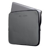 Personalisieren mit Namen Grau  Laptopschutzhülle (Vorderseite Links)