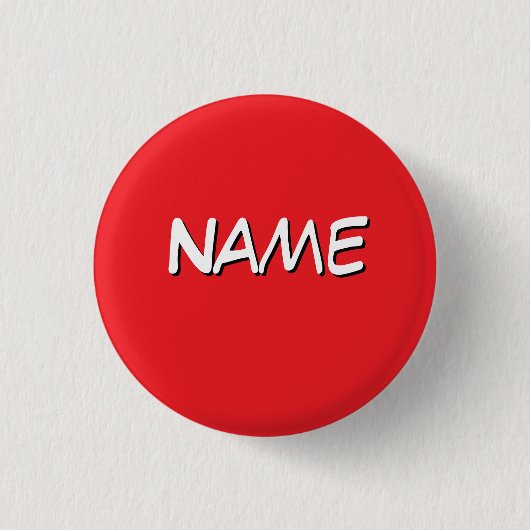 Personalisieren mit Namen Rot Button (Vorderseite)