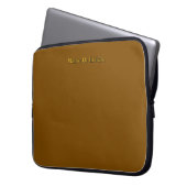 Personalisieren mit Namensinitialen Braun      Laptopschutzhülle (Vorderseite Links)