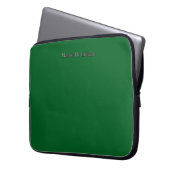 Personalisieren mit Namensinitialen Grün Laptopschutzhülle (Vorderseite Links)
