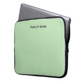 Personalisieren mit Namensinitialen Mintgrün Laptopschutzhülle (Vorderseite Links)
