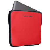 Personalisieren mit Namensinitialen Rot Laptopschutzhülle (Vorne Rechts)