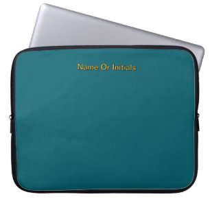 Personalisieren mit Namensinitialen Türkis     Laptopschutzhülle