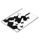 PERSONALISIEREN: Monochromatisches Abstraktes Male Notizblock (Linke Seite)