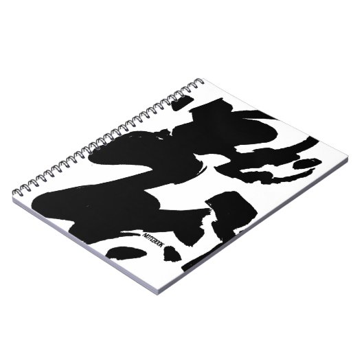 PERSONALISIEREN: Monochromatisches Abstraktes Male Notizblock (Linke Seite)