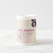 Personalisieren, Musik-Schmetterlinge dank Lehrer Porzellantasse (Vorderseite)