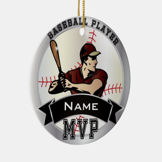 Personalisieren MVP Baseball Keramik Ornament (Rechts)