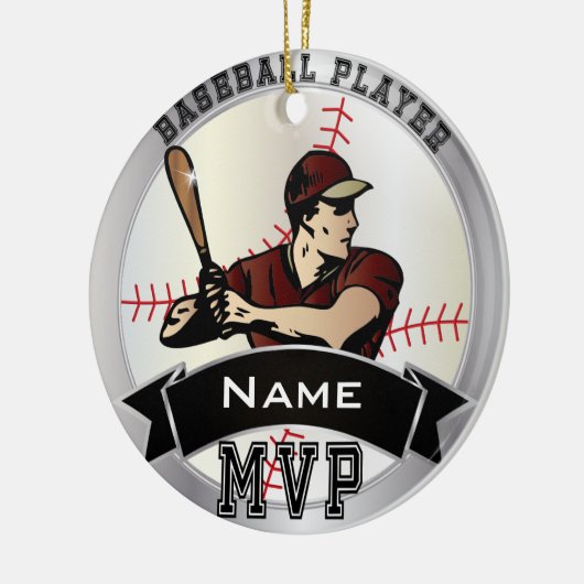 Personalisieren MVP Baseball Keramik Ornament (Links)