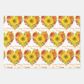 Personalisieren Name Autumn Fall Happy Birthday Geschenkpapier Set (Vorderseite 3)