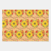 Personalisieren Name Autumn Fall Happy Birthday Geschenkpapier Set (Vorderseite)