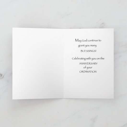 Personalisieren Name, Datum, 25. Ordination Annive Karte (Innenseite)