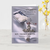 Personalisieren Name, Datum, 25. Ordination Annive Karte (Gelbe Blume)