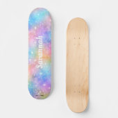 Personalisieren Name Galaxy Nebula Rainbow Gradien Skateboard (Vorderseite)