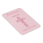 Personalisieren Name Großtochter Taufe Pink Girl Magnet (Rechte Seite)
