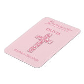 Personalisieren Name Großtochter Taufe Pink Girl Magnet (Linke Seite)
