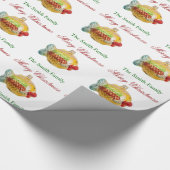 Personalisieren Name Moderne Weihnachtsfische Orna Geschenkpapier (Ecke)