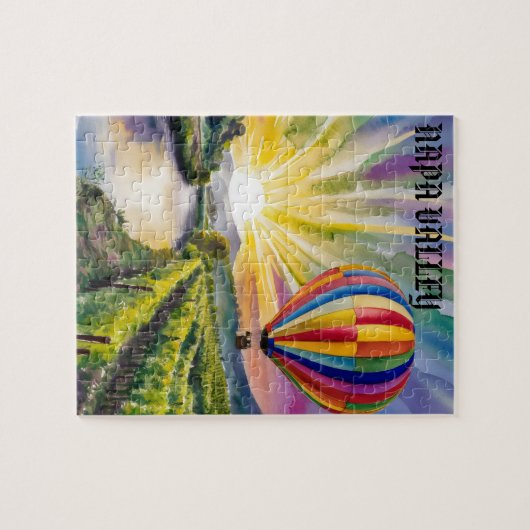 Personalisieren Napa Valley Art Travel Hot Air Bal Puzzle (Horizontal)