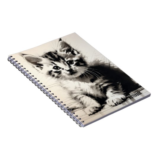 PERSONALISIEREN: Niedlich Kätzchen | Notebook-Jour Notizblock (Rechte Seite)