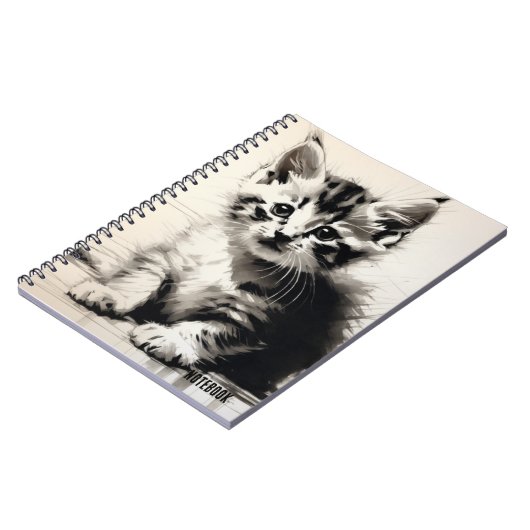 PERSONALISIEREN: Niedlich Kätzchen | Notebook-Jour Notizblock (Linke Seite)