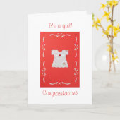 Personalisieren, niedliches Mädchenkleid Karte (Gelbe Blume)