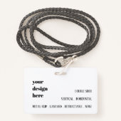 Personalisieren oder Anpassen Ausweis (Vorderseite mit Schlüsselband)