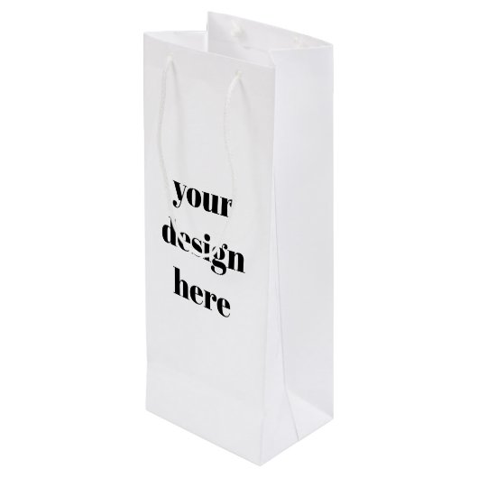 Personalisieren oder Anpassen Geschenktüte Für Weinflaschen (Rückseite Schrägansicht)