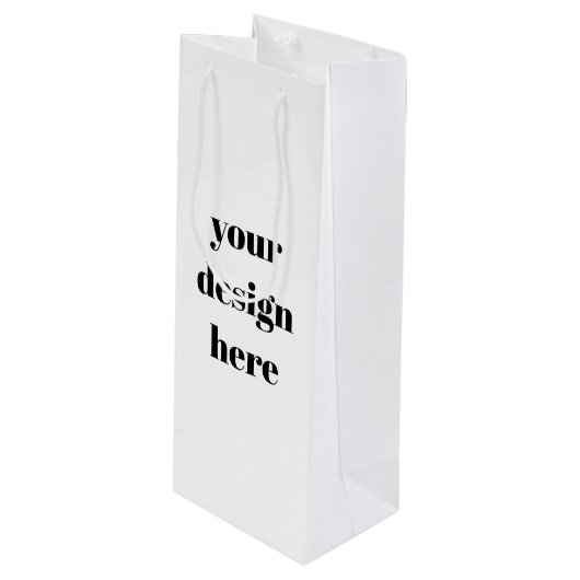 Personalisieren oder Anpassen Geschenktüte Für Weinflaschen (Vorderseite Schrägansicht)