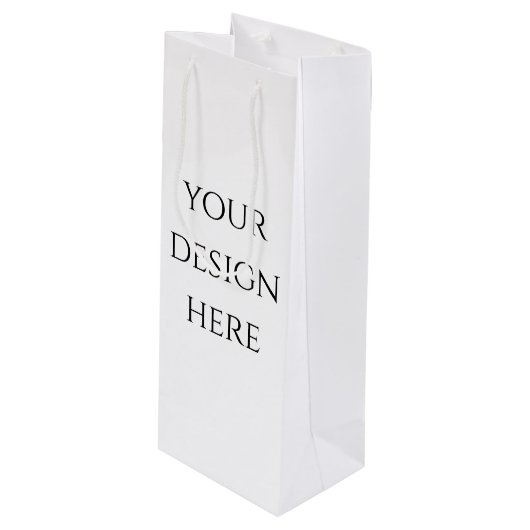 Personalisieren oder Anpassen Geschenktüte Für Weinflaschen (Vorderseite Schrägansicht)